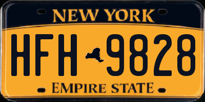 NY license plate HFH9828