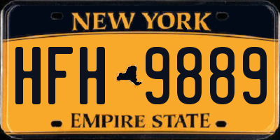 NY license plate HFH9889