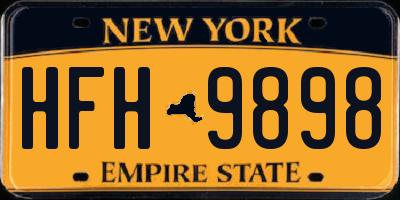 NY license plate HFH9898