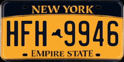 NY license plate HFH9946
