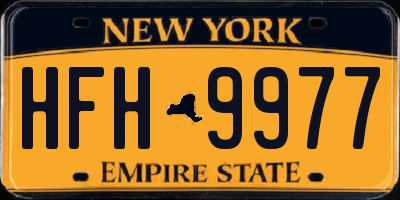 NY license plate HFH9977