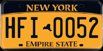 NY license plate HFI0052