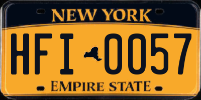 NY license plate HFI0057