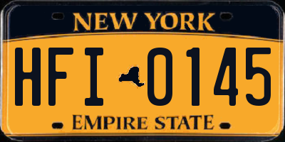 NY license plate HFI0145