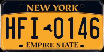 NY license plate HFI0146