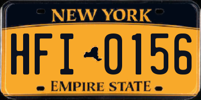NY license plate HFI0156