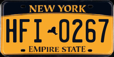 NY license plate HFI0267