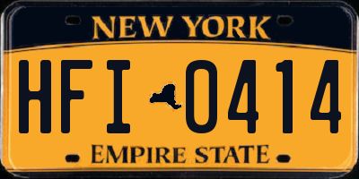 NY license plate HFI0414