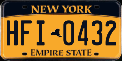 NY license plate HFI0432