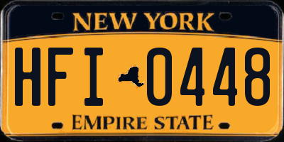 NY license plate HFI0448