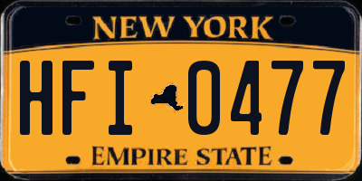 NY license plate HFI0477