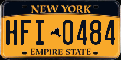 NY license plate HFI0484