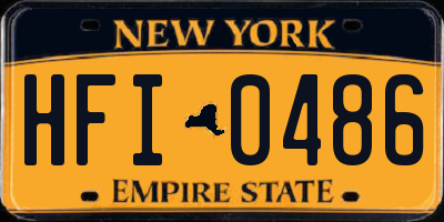 NY license plate HFI0486