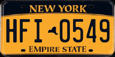 NY license plate HFI0549