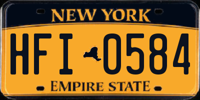 NY license plate HFI0584
