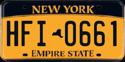 NY license plate HFI0661