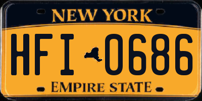 NY license plate HFI0686