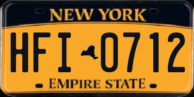 NY license plate HFI0712