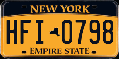 NY license plate HFI0798