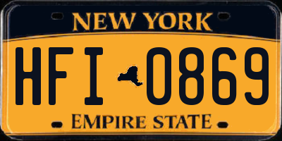 NY license plate HFI0869