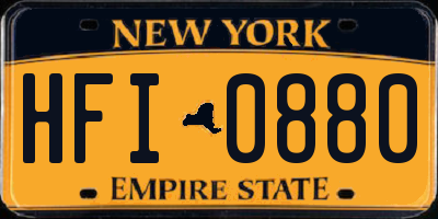 NY license plate HFI0880