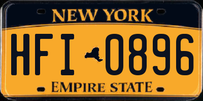 NY license plate HFI0896