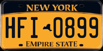 NY license plate HFI0899