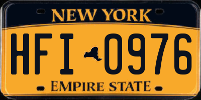 NY license plate HFI0976