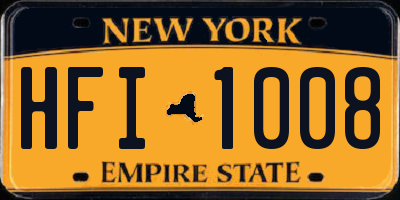 NY license plate HFI1008