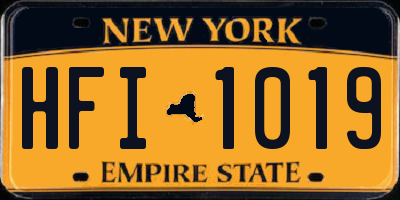NY license plate HFI1019