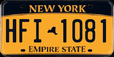 NY license plate HFI1081