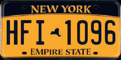NY license plate HFI1096