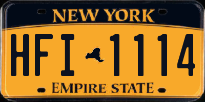 NY license plate HFI1114