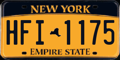NY license plate HFI1175