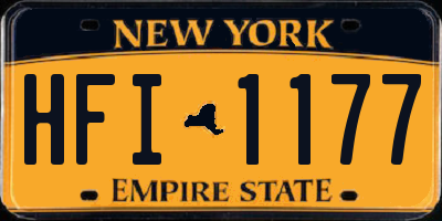 NY license plate HFI1177