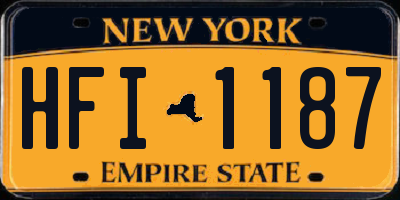 NY license plate HFI1187