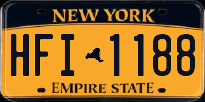 NY license plate HFI1188