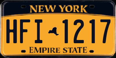 NY license plate HFI1217