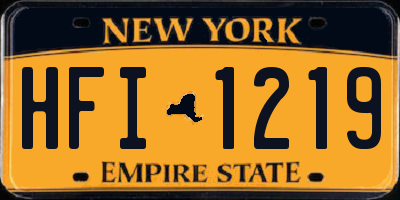NY license plate HFI1219