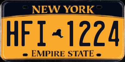 NY license plate HFI1224