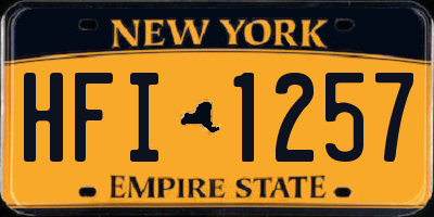 NY license plate HFI1257