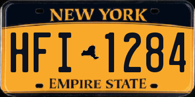 NY license plate HFI1284