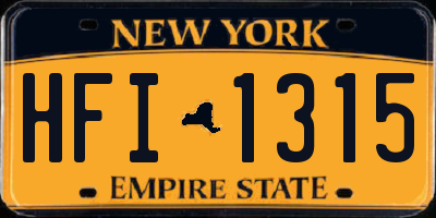 NY license plate HFI1315