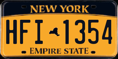 NY license plate HFI1354