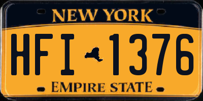 NY license plate HFI1376