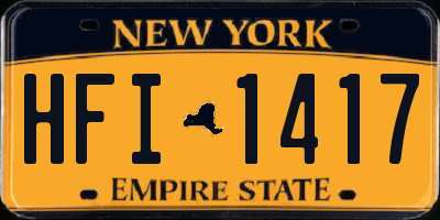 NY license plate HFI1417