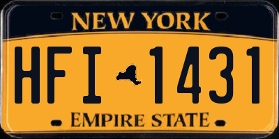 NY license plate HFI1431
