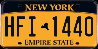 NY license plate HFI1440