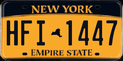 NY license plate HFI1447