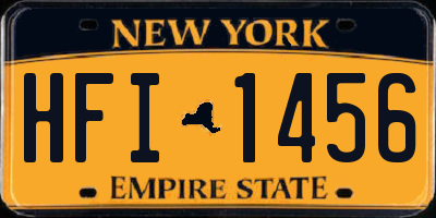 NY license plate HFI1456